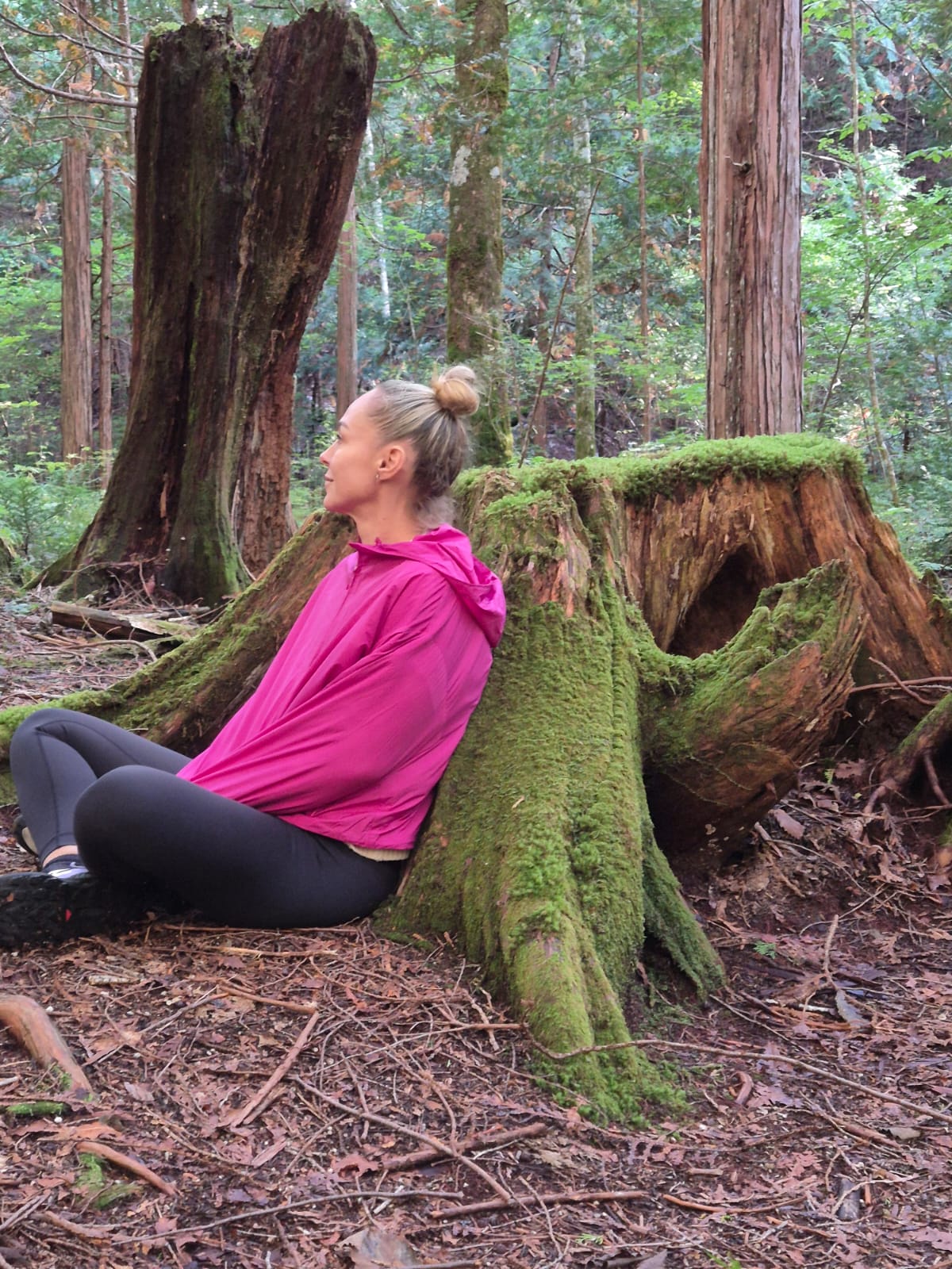 Outdoor qigong and restorative movement session in a Singapore forest